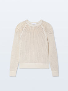 Boucle Mesh Sweatshirt | Ivory