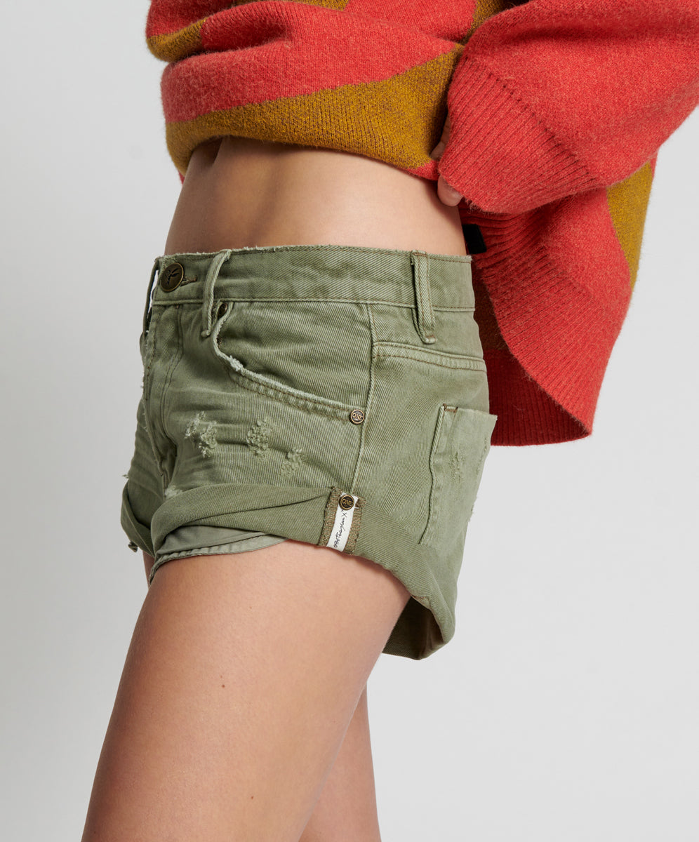 Bandits Low Waist Denim Shorts | Archived Super Khaki