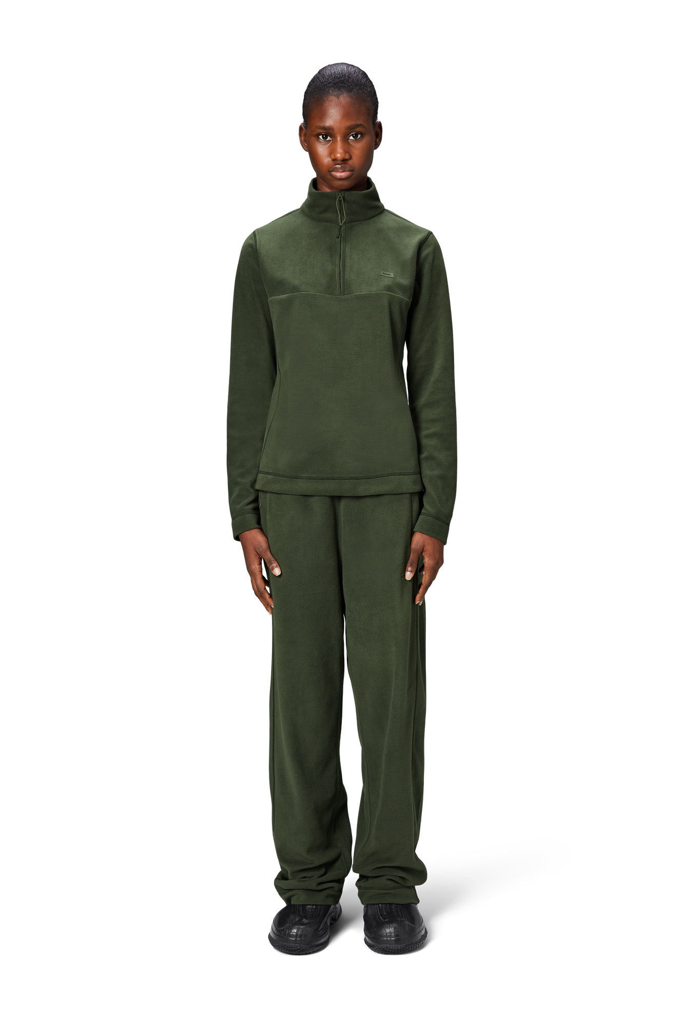 Unisex | Addis Fleece Curve Half Zip | Green