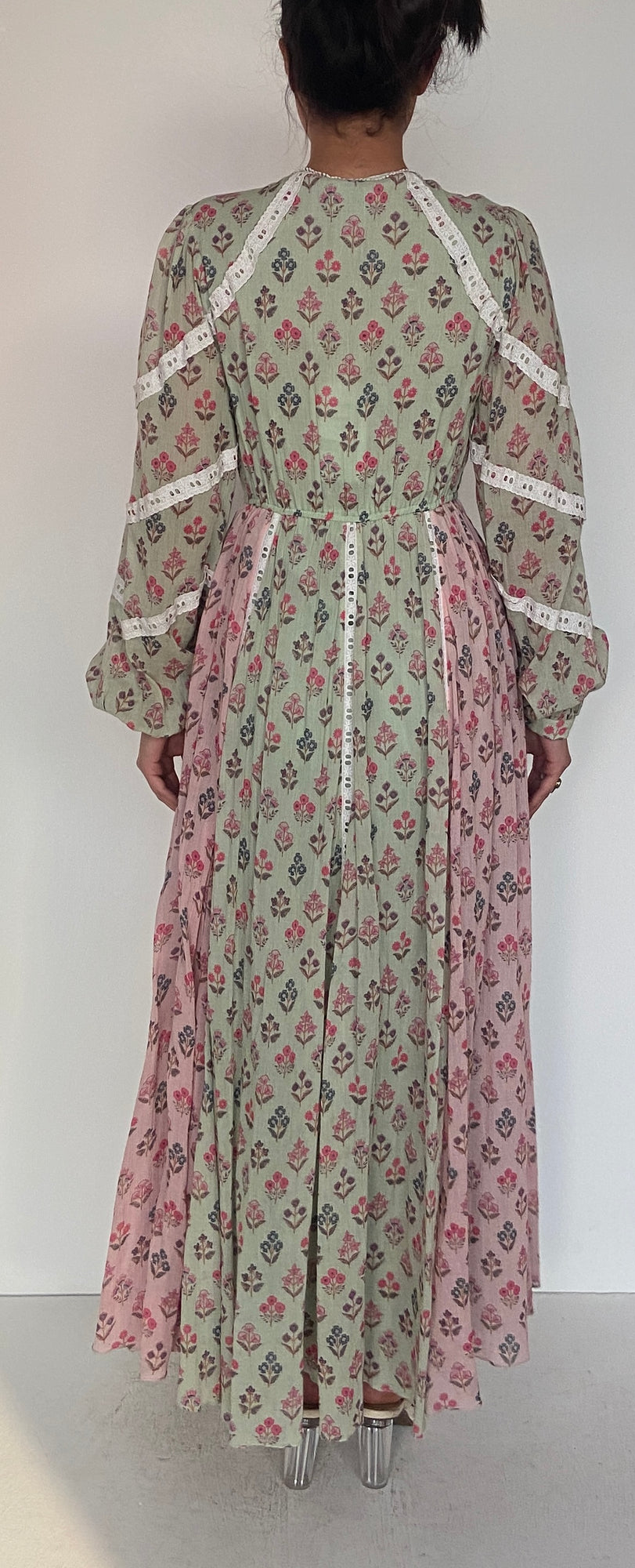 Hemant & Nandita | Nora Maxi Dress | Mint Green
