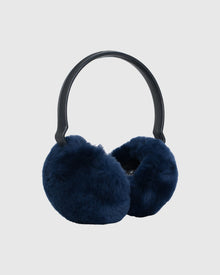 Shearling Lamb Earmuffs | Navy