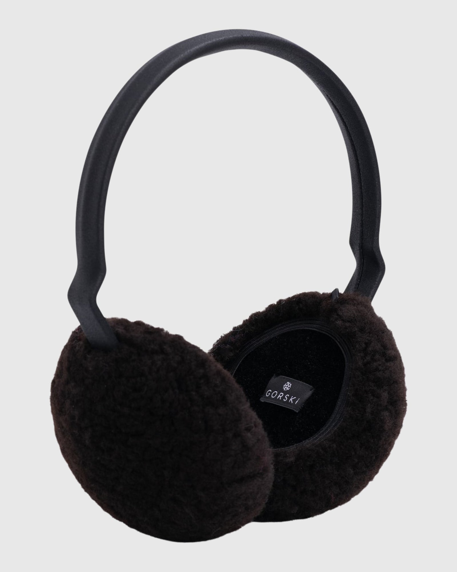 Shearling Lamb Earmuffs | Dark Brown