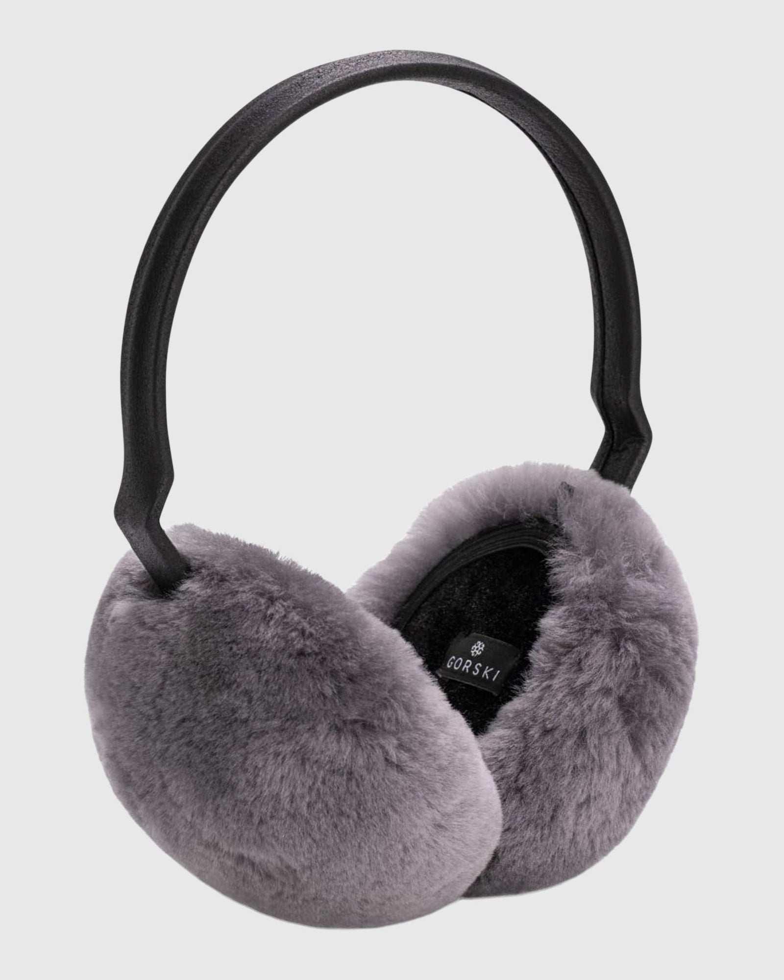 Shearling Lamb Earmuffs | Charcoal