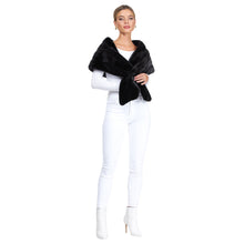 Mink Fur Pull-Through Stole | Women | Black