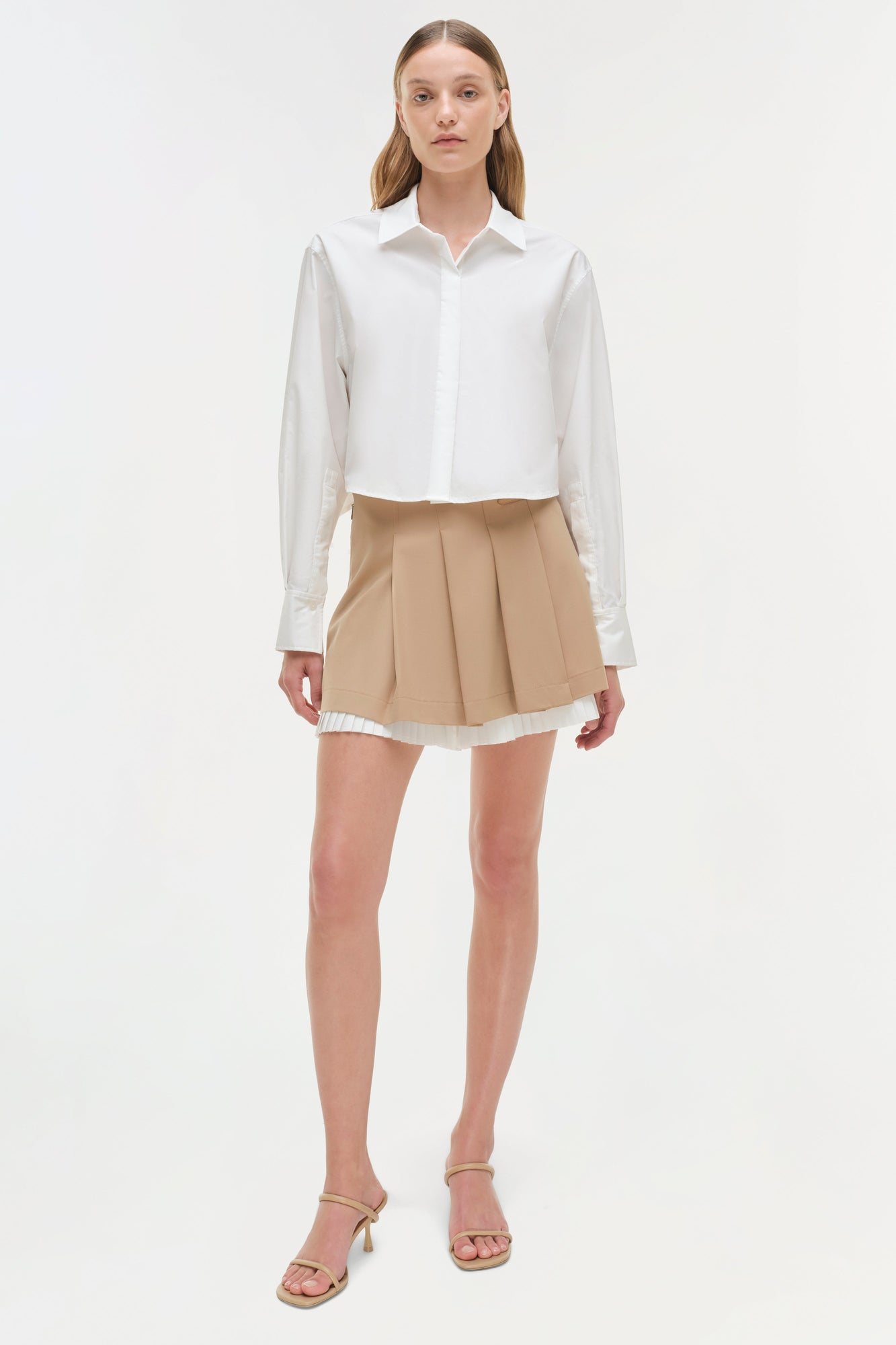 Womens | Suzie Pleated Skort | Camel