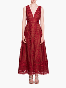 Spear Garden Midi Dress | Scarlet
