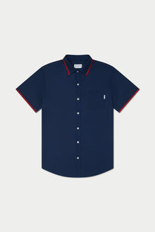 Navy Red Stitch Weekend Shirt | Navy