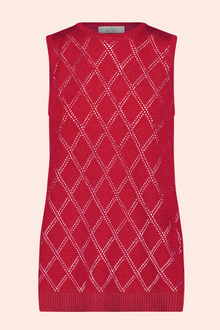 Pointelle Knit Tunic | Cherry