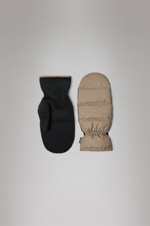 RAINS Lohja Puffer Mittens Beige Gloves