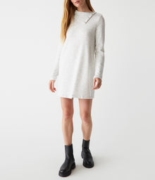 Carlotta Snap Neck Mini Dress | Chalk