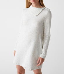 Carlotta Snap Neck Mini Dress | Chalk