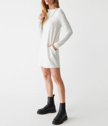 Carlotta Snap Neck Mini Dress | Chalk