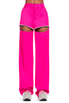 Crystal Slit Trouser | Fuchsia