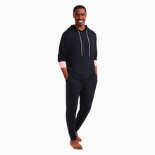 Modal French Terry Long House Shorts | Black/Flamingo