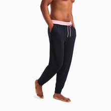 Modal French Terry Long House Shorts | Black/Flamingo