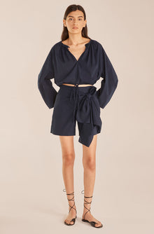 Poplin Skort | Marine Blue