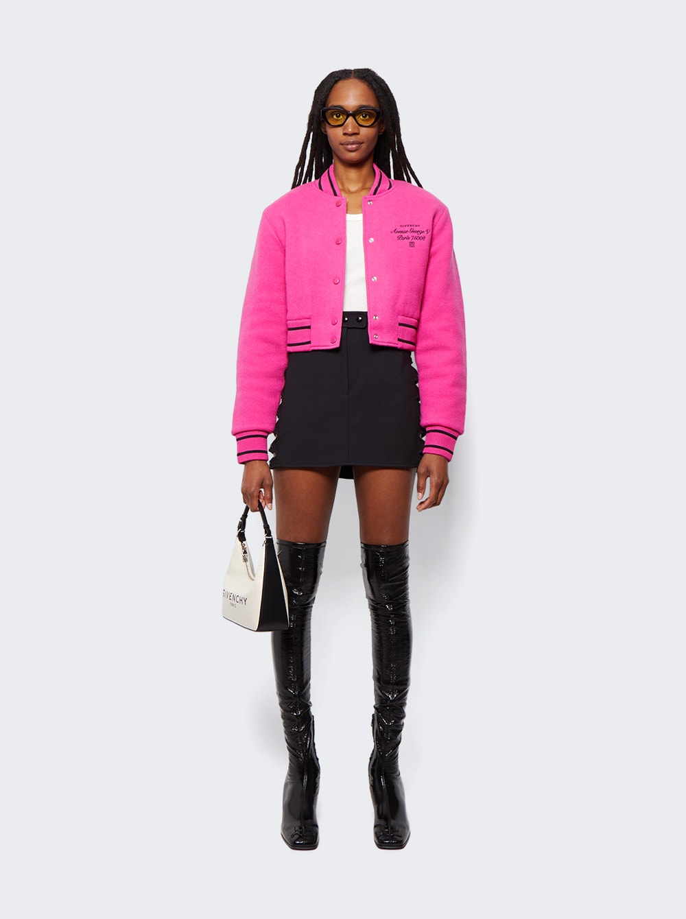 Women | Courrèges | Stretch Crepe V Cut Out Skirt | Black