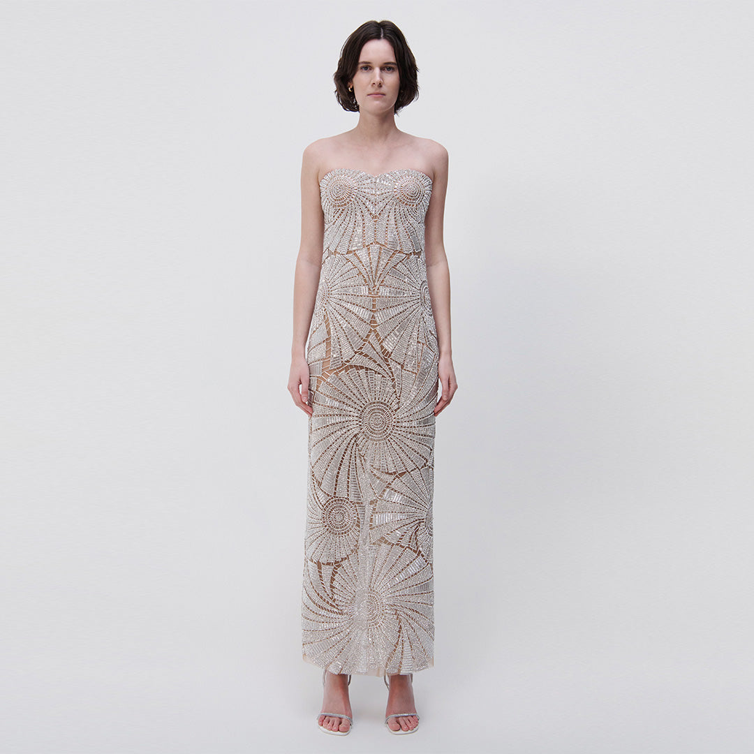 Senada Crystal Shell Gown - SIMKHAI 