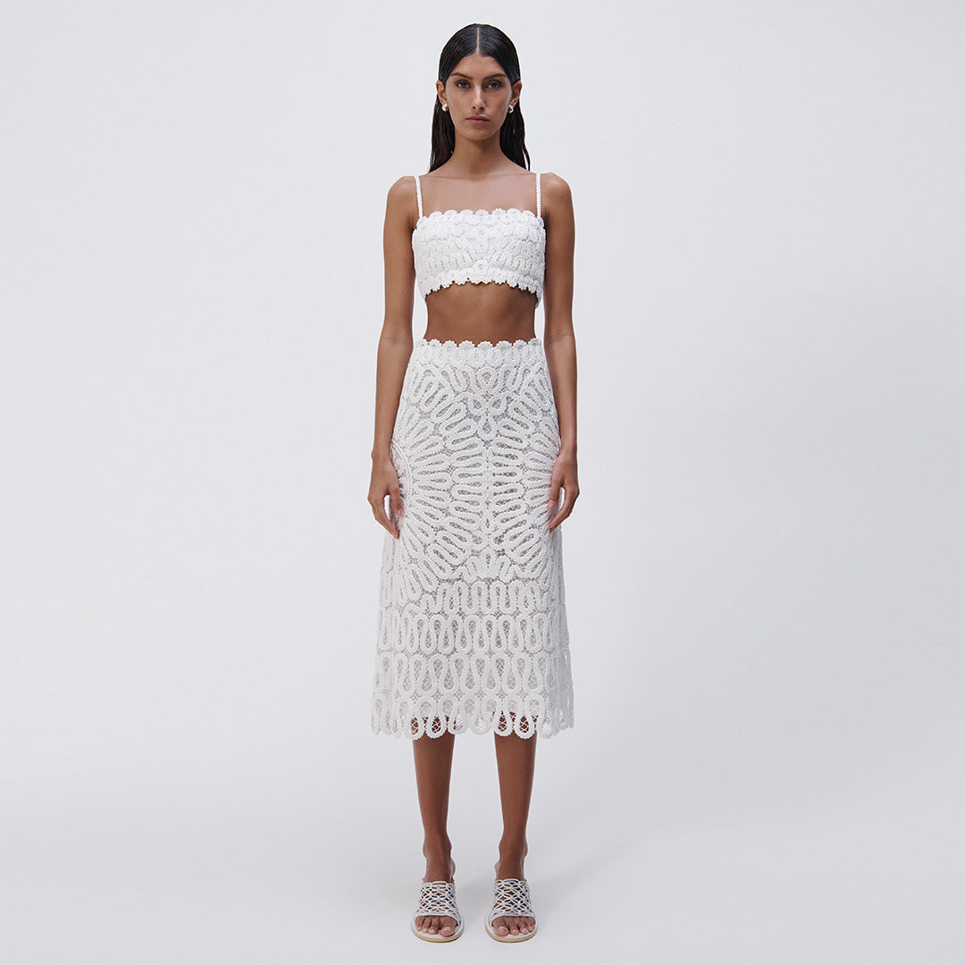 Sally Crochet Midi Skirt - SIMKHAI 
