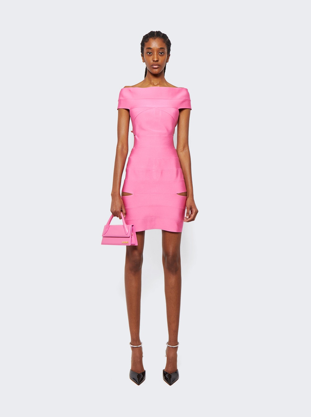 Women | Alexandre Vauthier | Knit Mini Dress | Bubblegum Pink