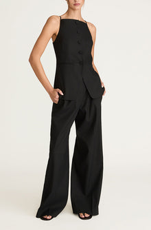 Sleeveless Structured Top | Black