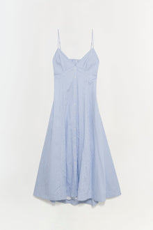 Womens | Honor Cotton Midi Dress | Blue Hydrangea Stripe