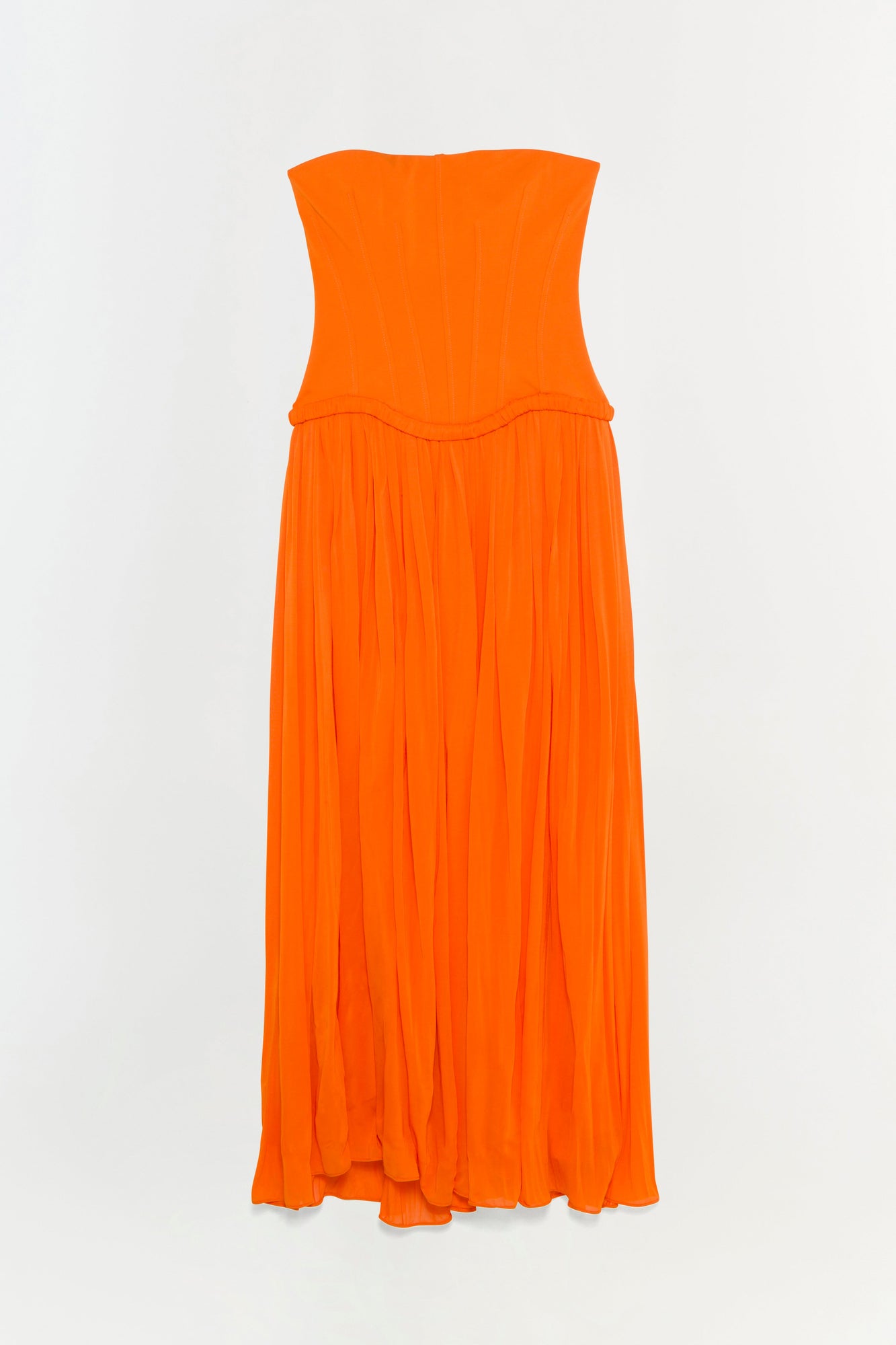 Womens | Adalys Strapless Jersey Dress | Tangerine