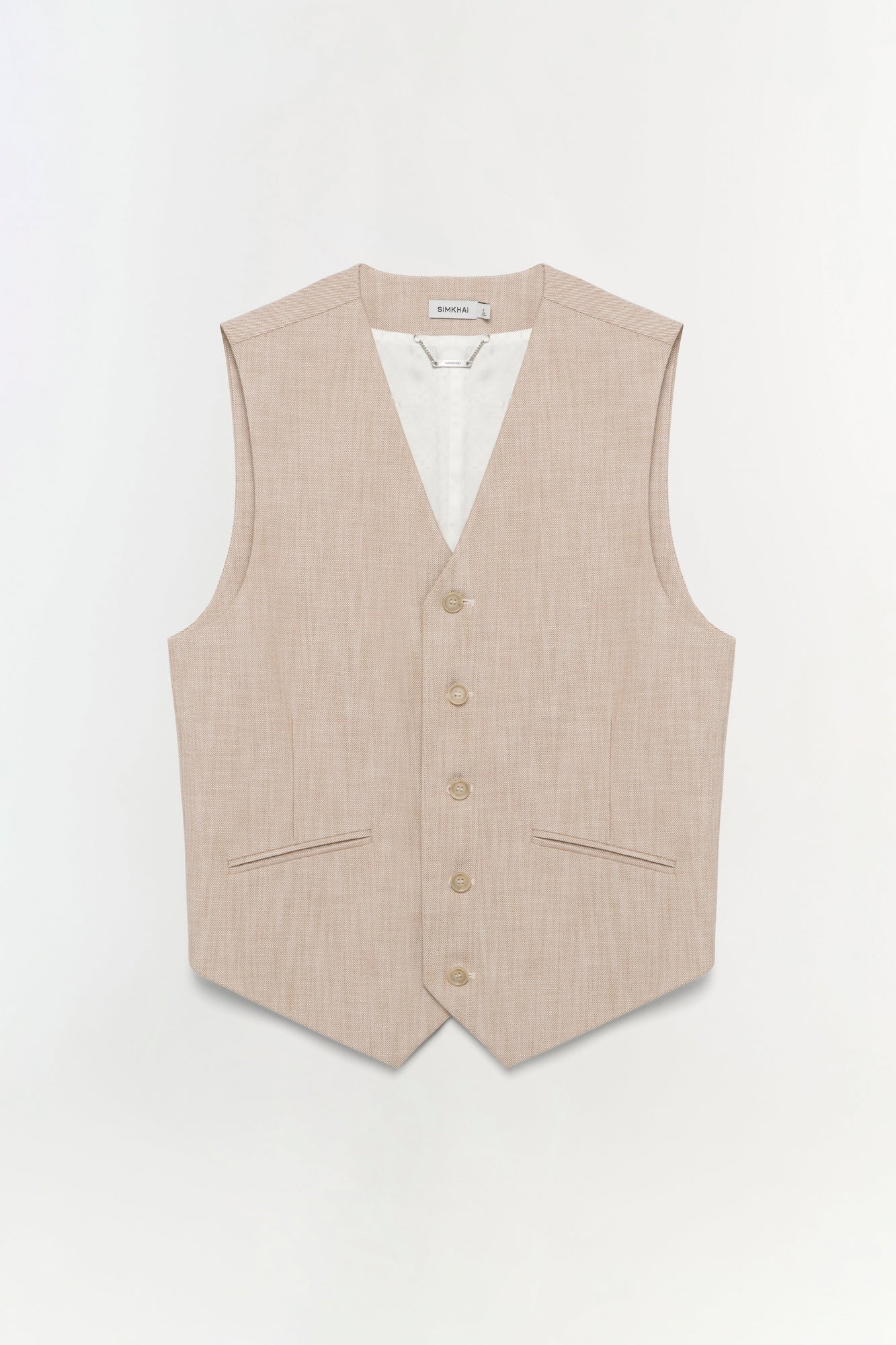 Mens | George Vest | Natural Linen