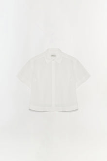 Womens | Bernie Cotton Pleated Shirt | White