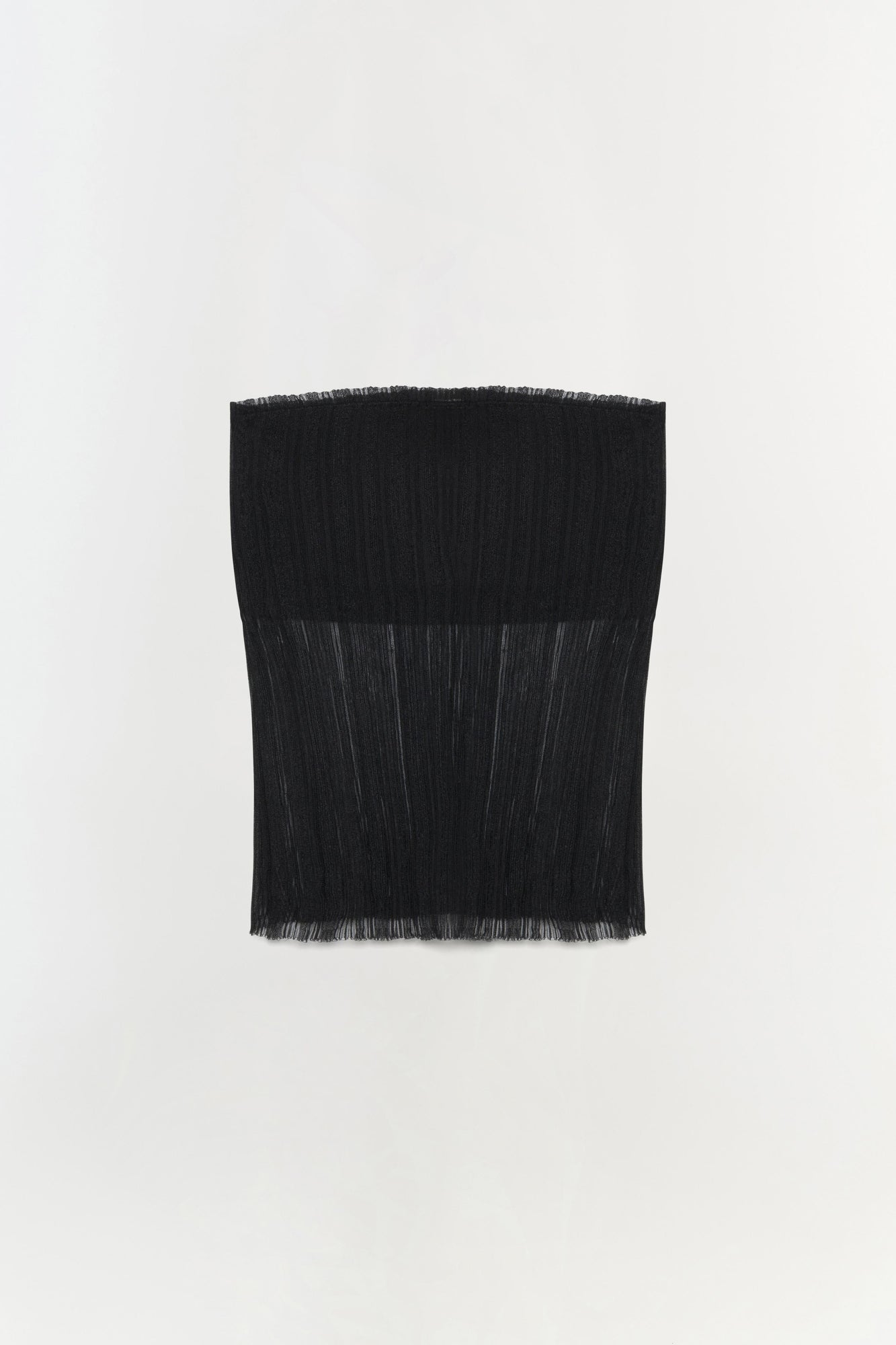 Womens | Emberly Strapless Plisse Top | Black