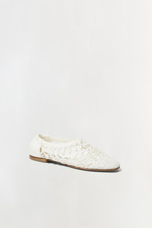 Womens | Eden Open Weave Flat | Ivory