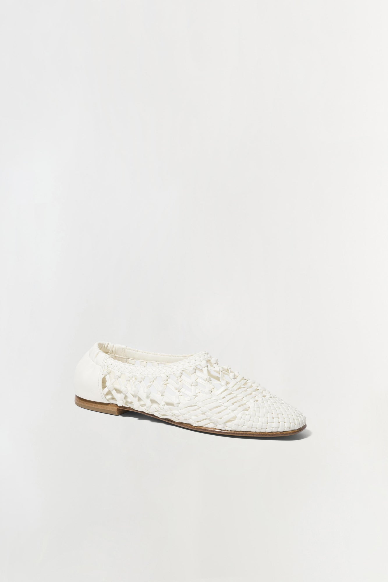 Womens | Eden Open Weave Flat | Ivory
