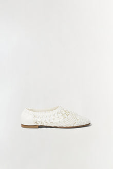 Womens | Eden Open Weave Flat | Ivory