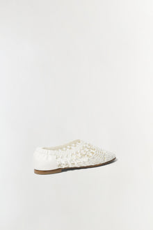 Womens | Eden Open Weave Flat | Ivory