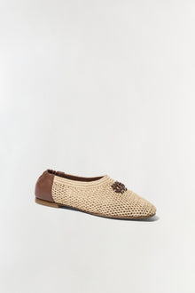 Womens | Eden Raffia Flat | Natural