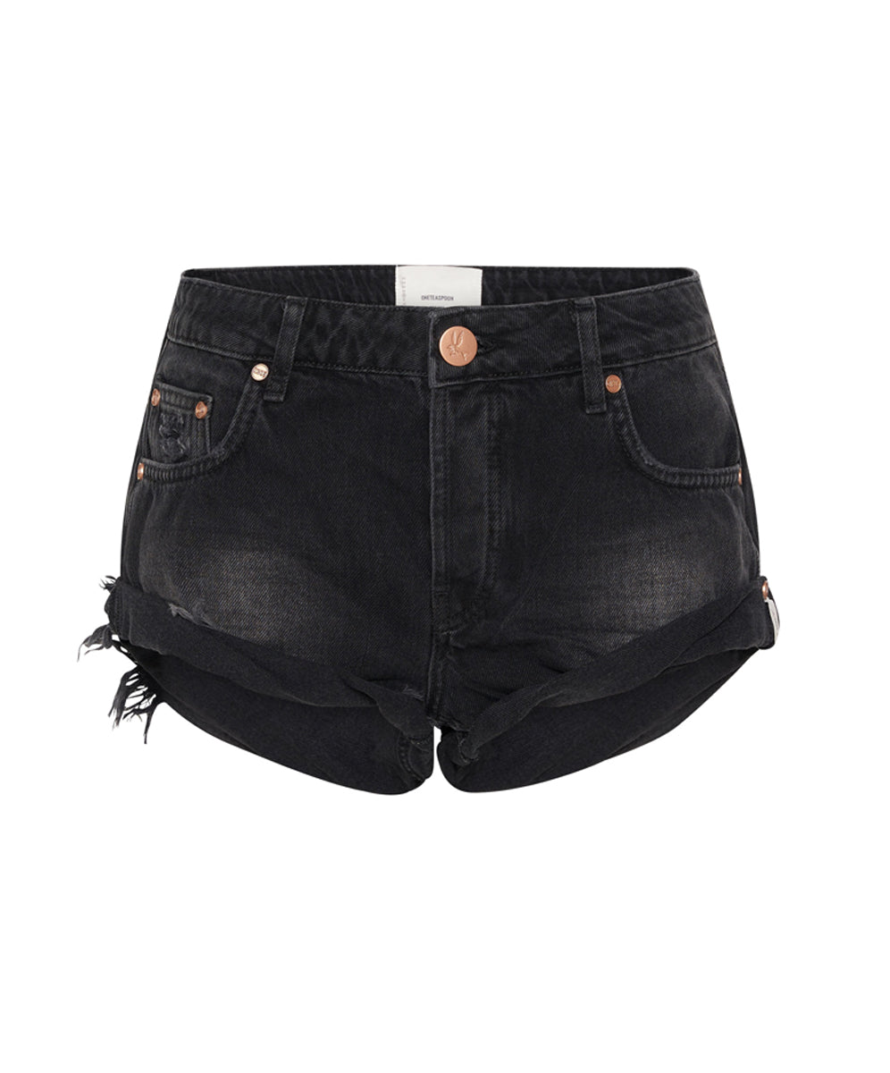 Bandits Low Waist Denim Shorts | Archived Worn Black