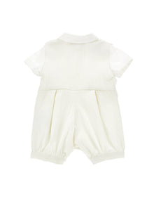 Boys | Seersucker Romper With Bow Tie | Butter