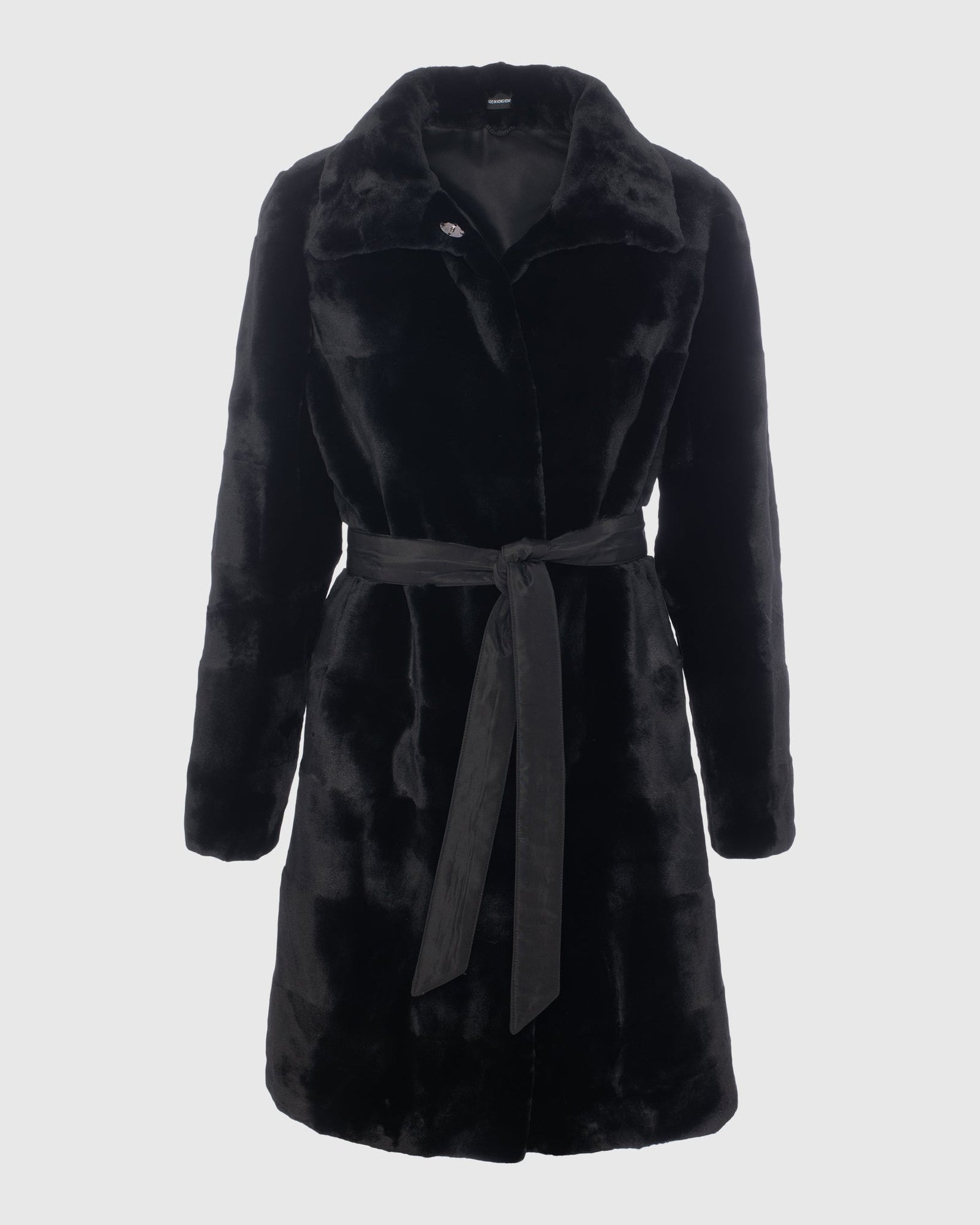 Sheared Mink Stroller Reversible To Silk | Black