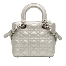 Dior | Pre-Owned Small Metallic Grained Calfskin Cannage My ABCLady - II | Silver