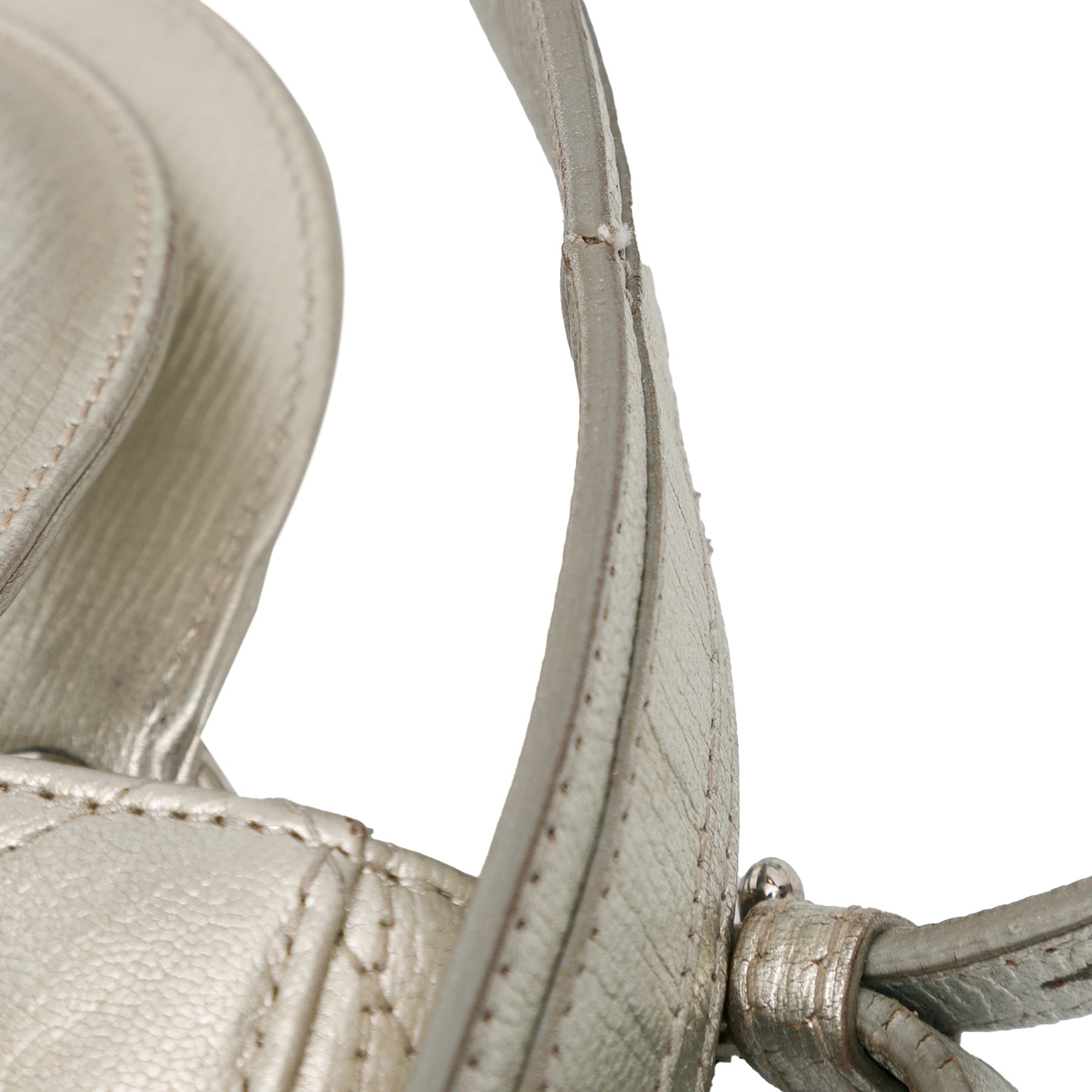 Dior | Pre-Owned Small Metallic Grained Calfskin Cannage My ABCLady - II | Silver