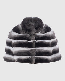 Horizontal Chinchilla Bolero With Cropped Sleeves | Gray