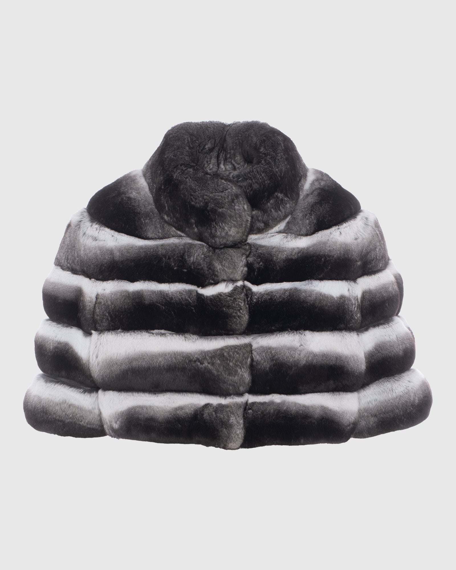 Horizontal Chinchilla Bolero With Cropped Sleeves | Gray