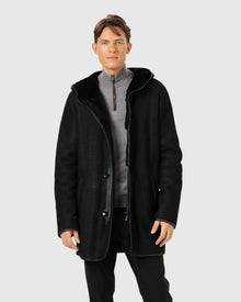 Men | Select Shearling Lamb Parka | Black Pattern