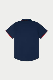 Navy Red Stitch Weekend Shirt | Navy