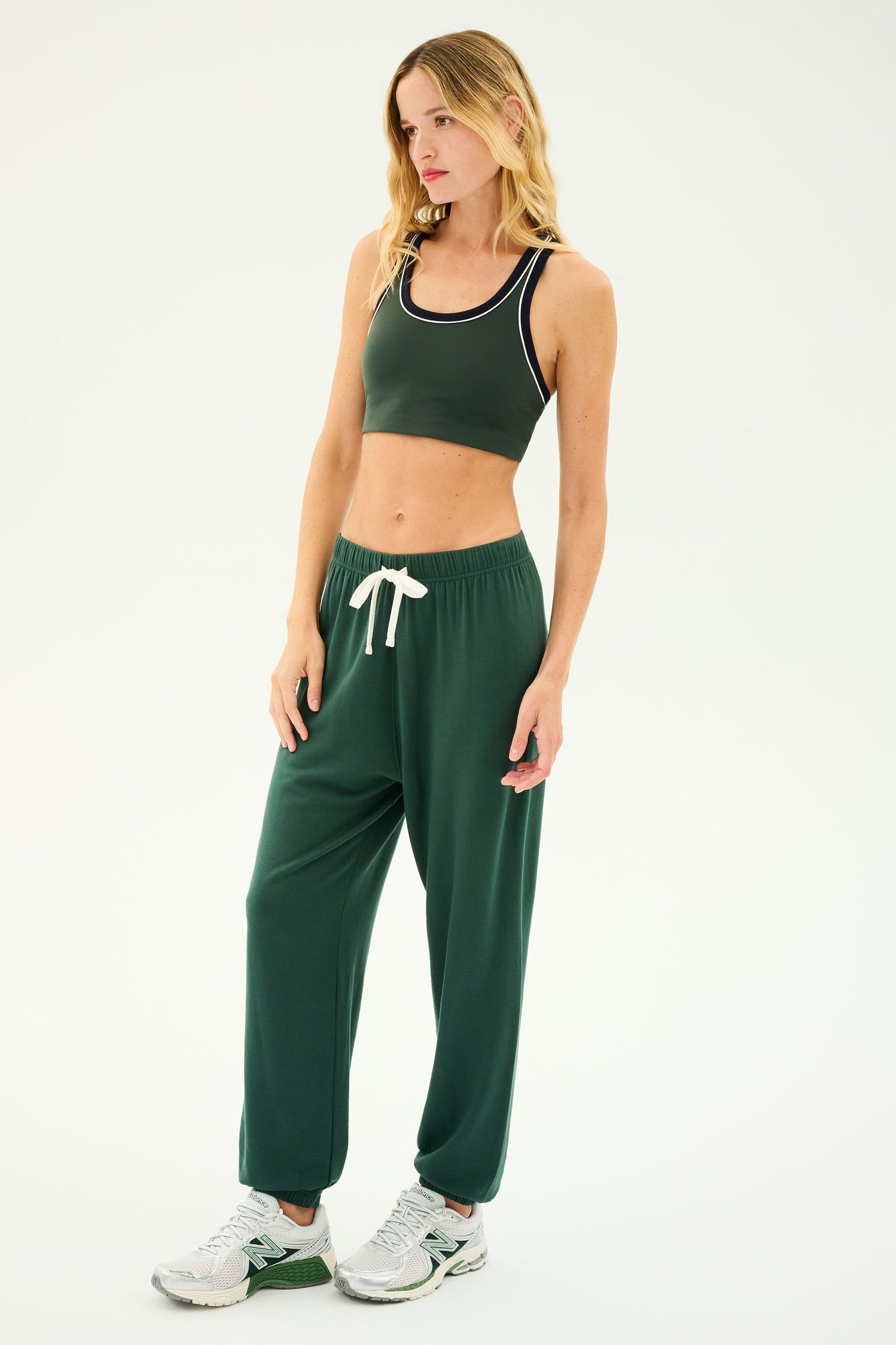 Andie Oversized Fleece Sweatpant | Military
