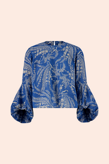Wisteria Voile Full Sleeve Top | Blue