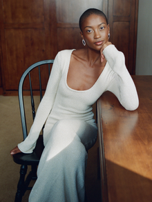 Ella Long Sleeve Dress | Snow Sequin