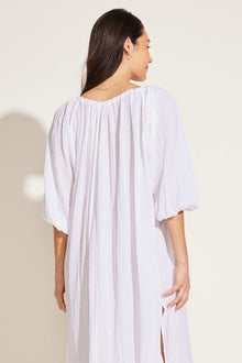 Costa Caftan | White Crinkle Organic Cotton