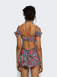 AREA | Rope Printed Cut-out Mini Dress | Fuchsia & Multicolor