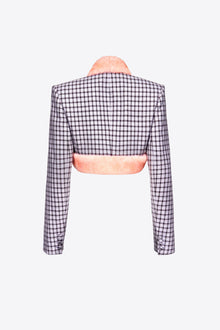 Faux Fur Trim Cropped Blazer